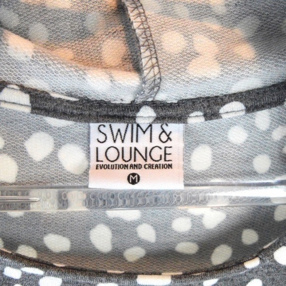 Evolution & Creation Swim Lounge Hooded Coverup, Gray & White - Medium - Picture 2 of 7